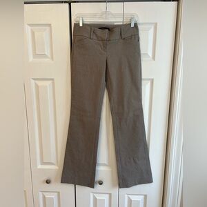 Tan Low-rise Flare Leg Trousers